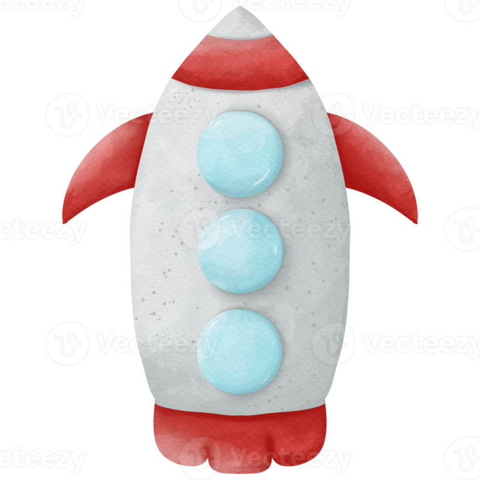 Rocket Dreams Vibrant Watercolor Rockets Collection png