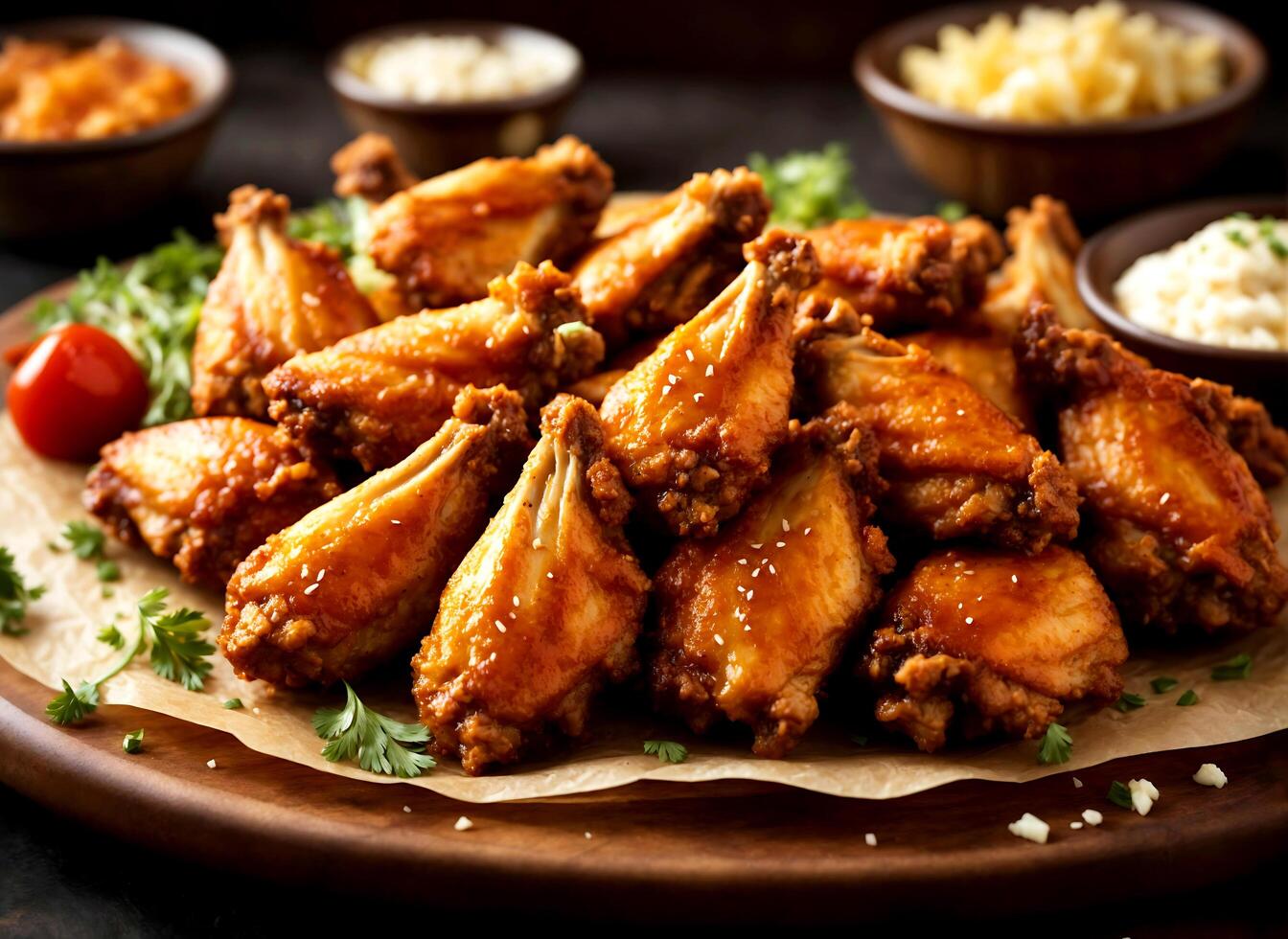 chicken wings in the American style photo