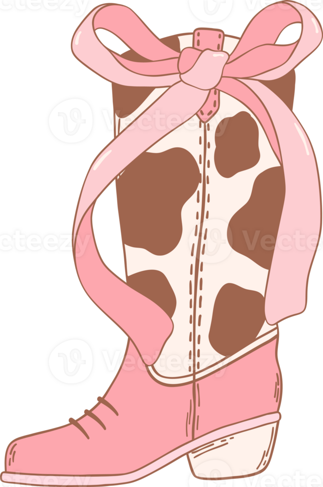 coquette veedrijfster laarzen en roze lint boog png