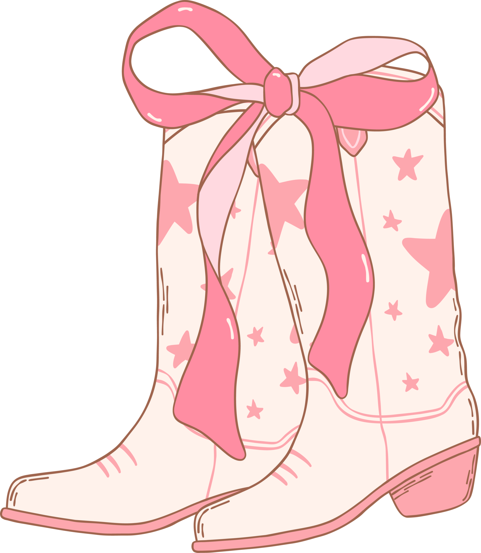 coquette-cowgirl-boots-and-pink-ribbon-bow-37387730-png