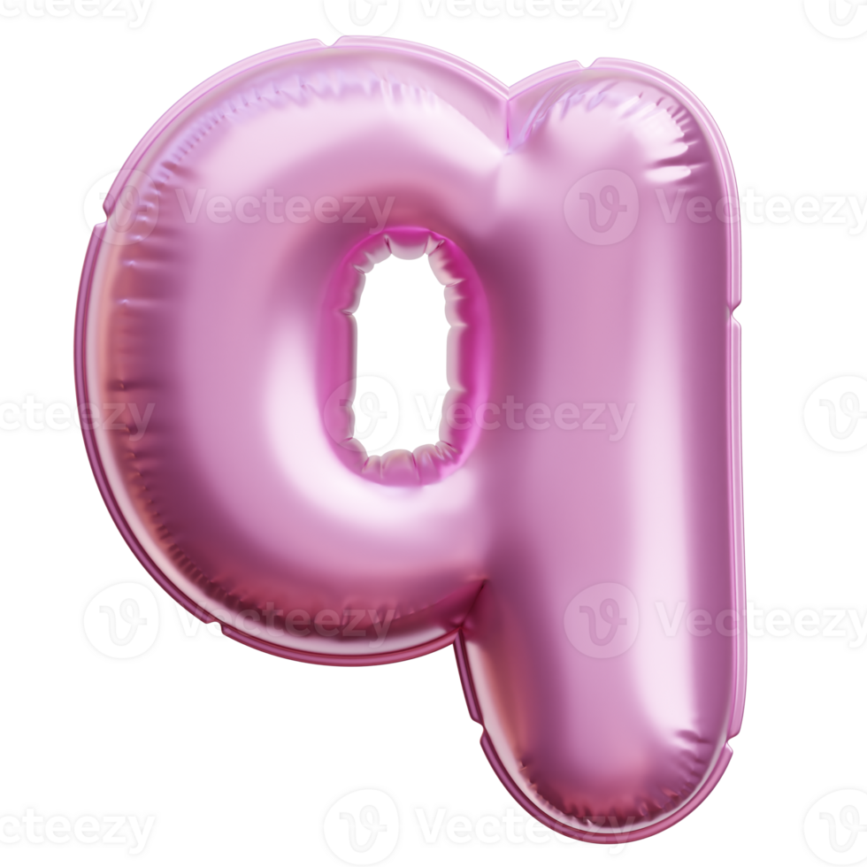 Alphabet Q 3d Icon Illustrations png