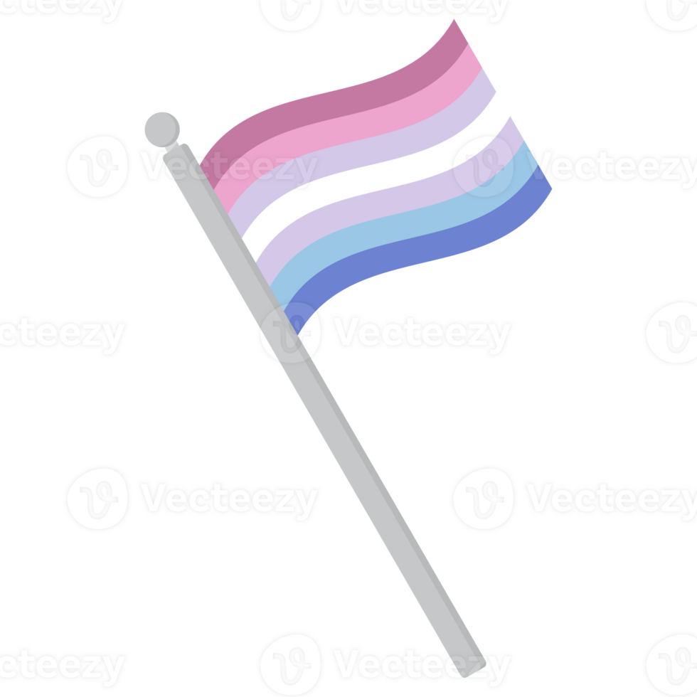 bigender trots vlag in vorm geven aan. aanwezigheid van wie identificeren net zo beide mannetje en vrouw png