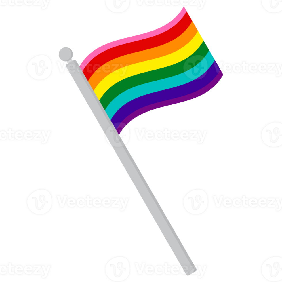 Gilbert Baker Pride Flag in shape. Pride flag in shape png