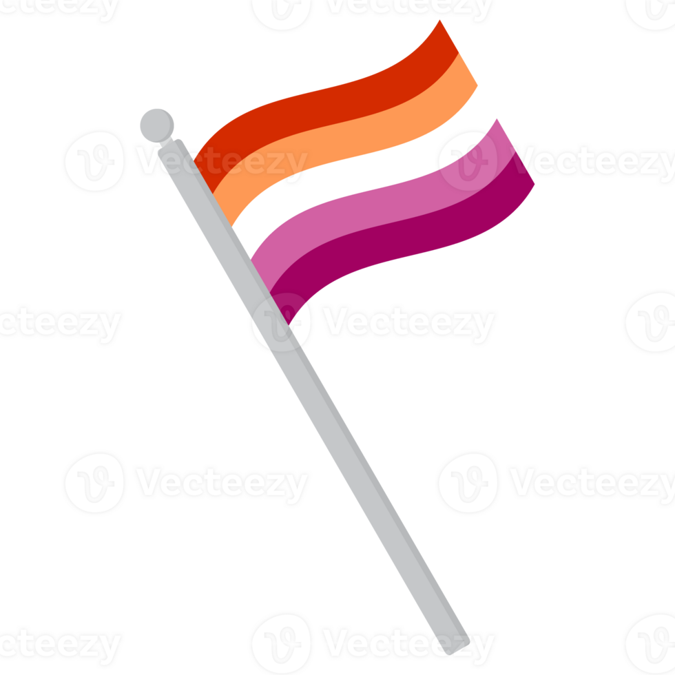 Lesbian Pride Flag. LGBT symbol in shape. png