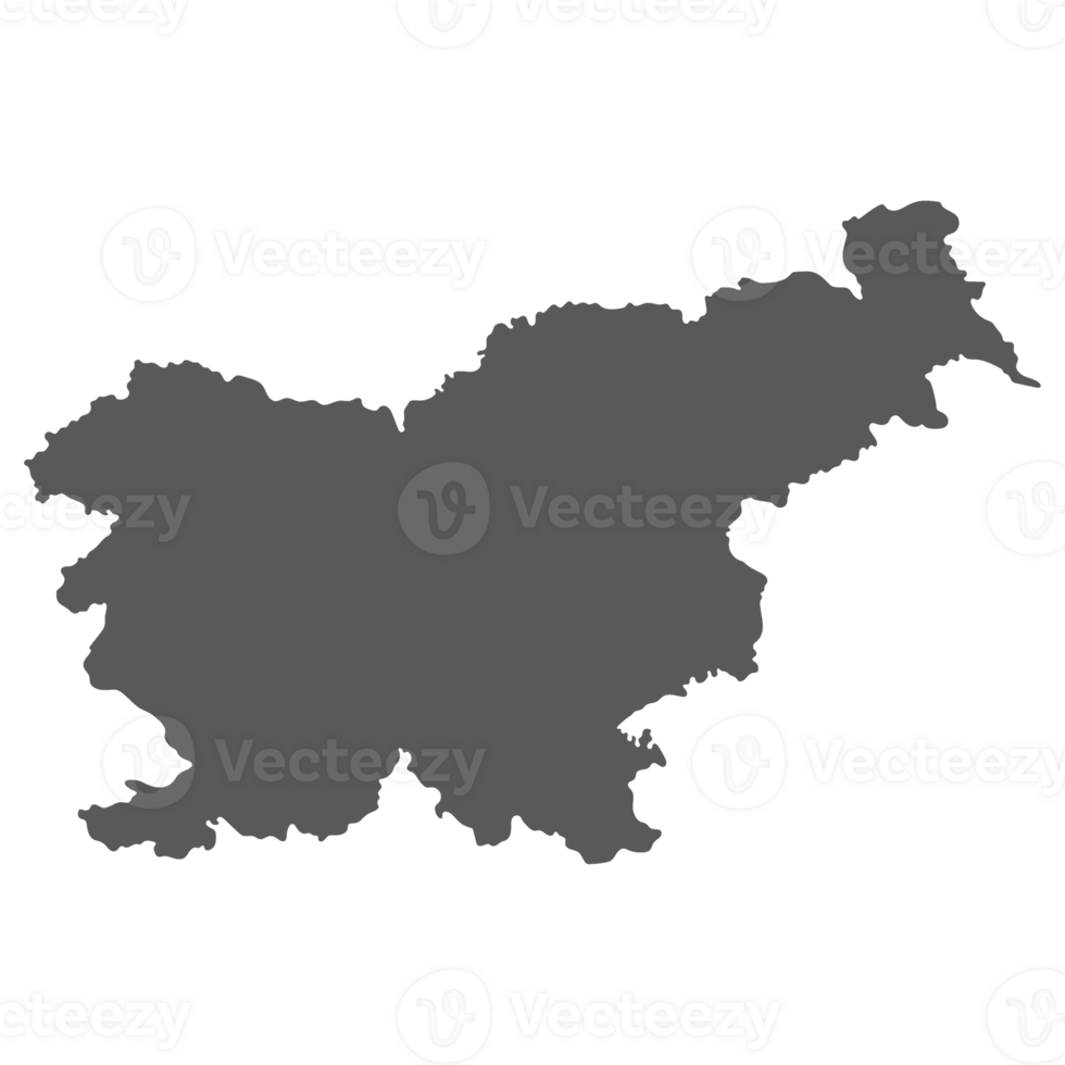 Slovenia map. Map of Slovenia in grey color png