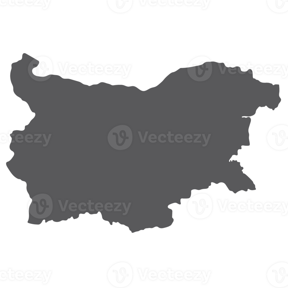 Bulgaria map. Map of Bulgaria in grey color png