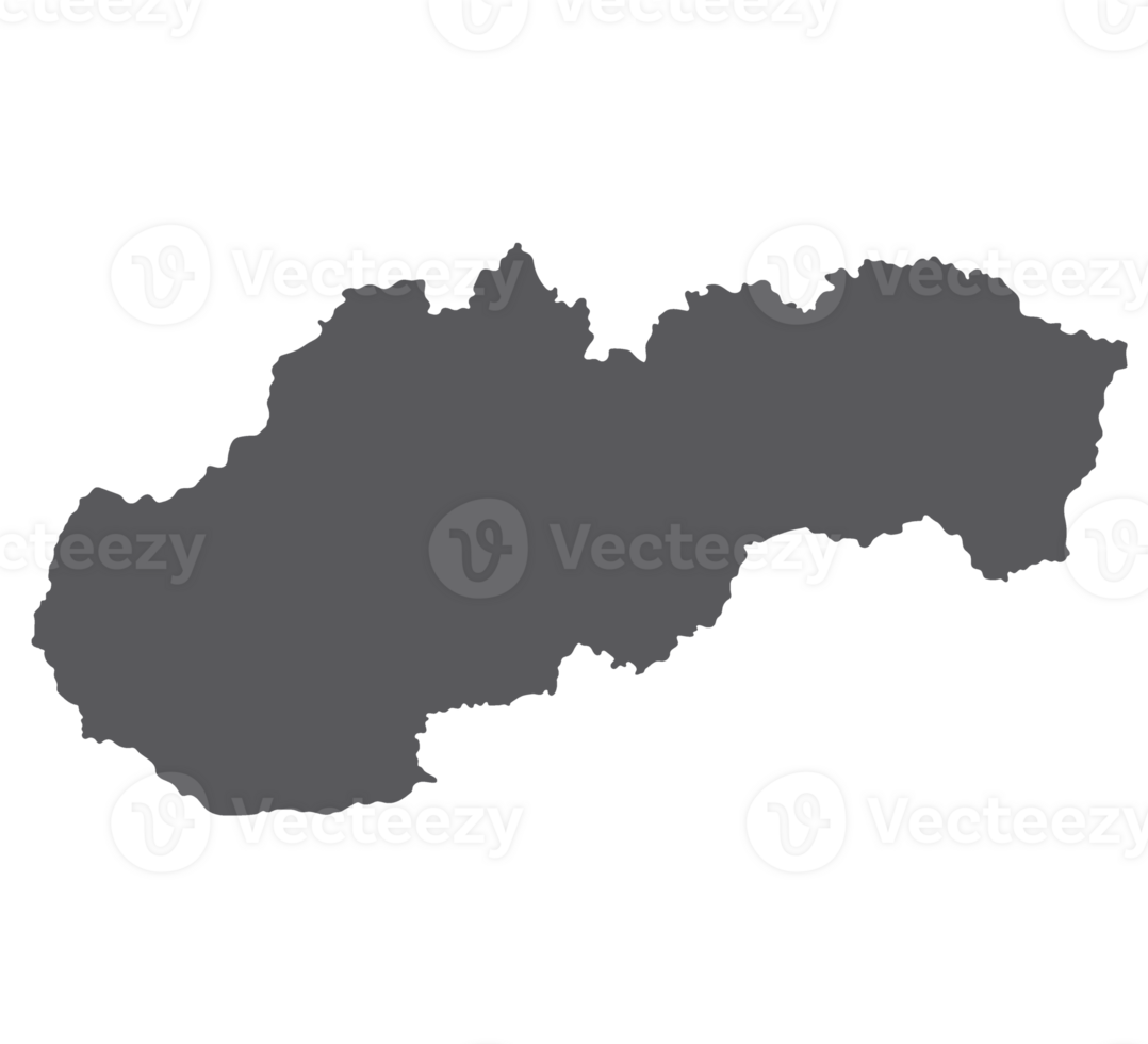 Slovakia map. Map of Slovakia in grey color png