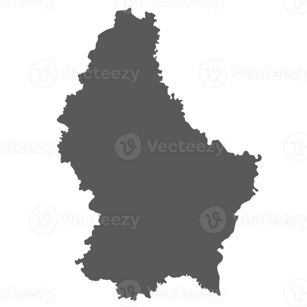 Luxembourg map. Map of Luxembourg in grey color png