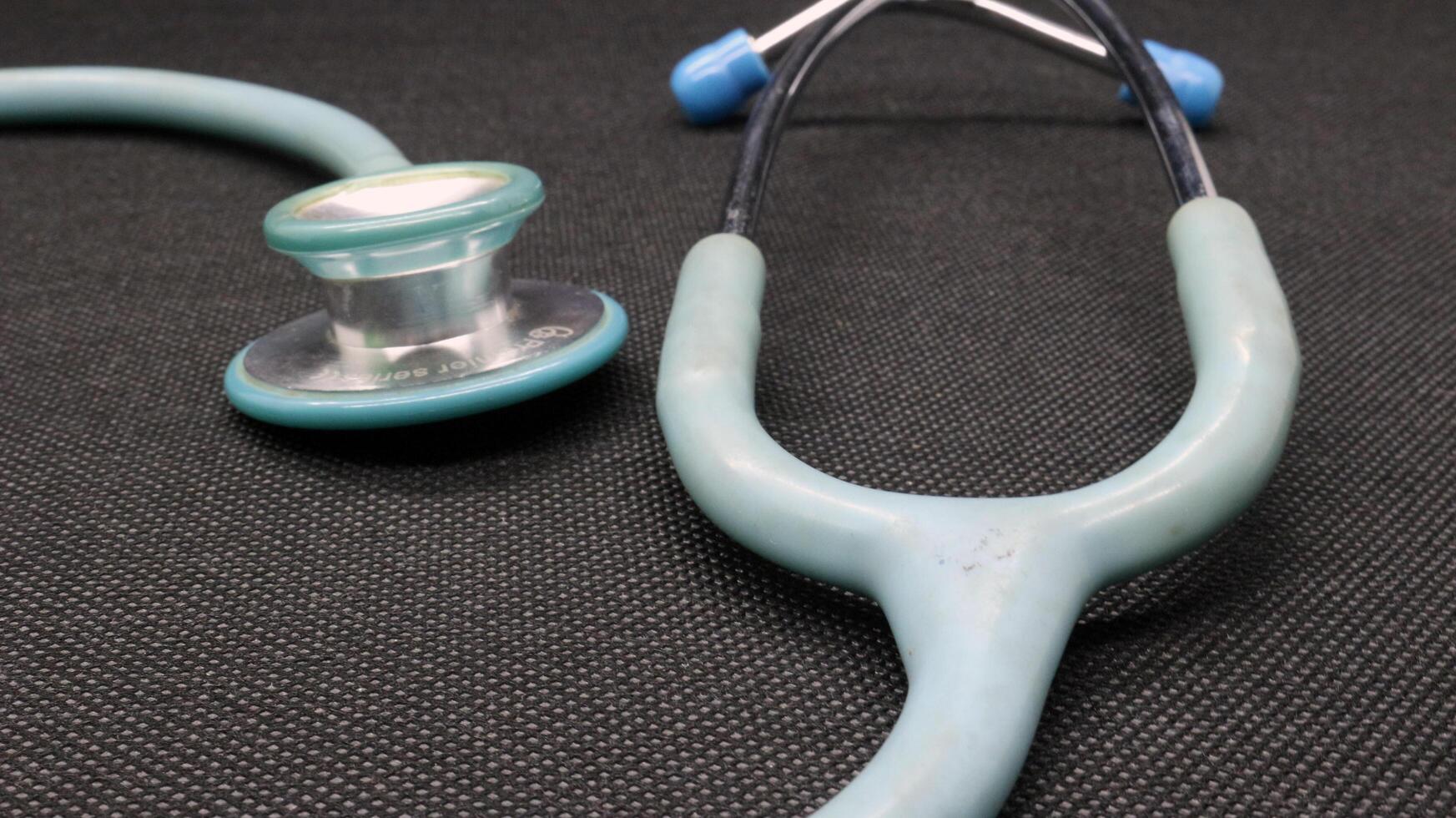 Close up of a blue Stethoscope photo