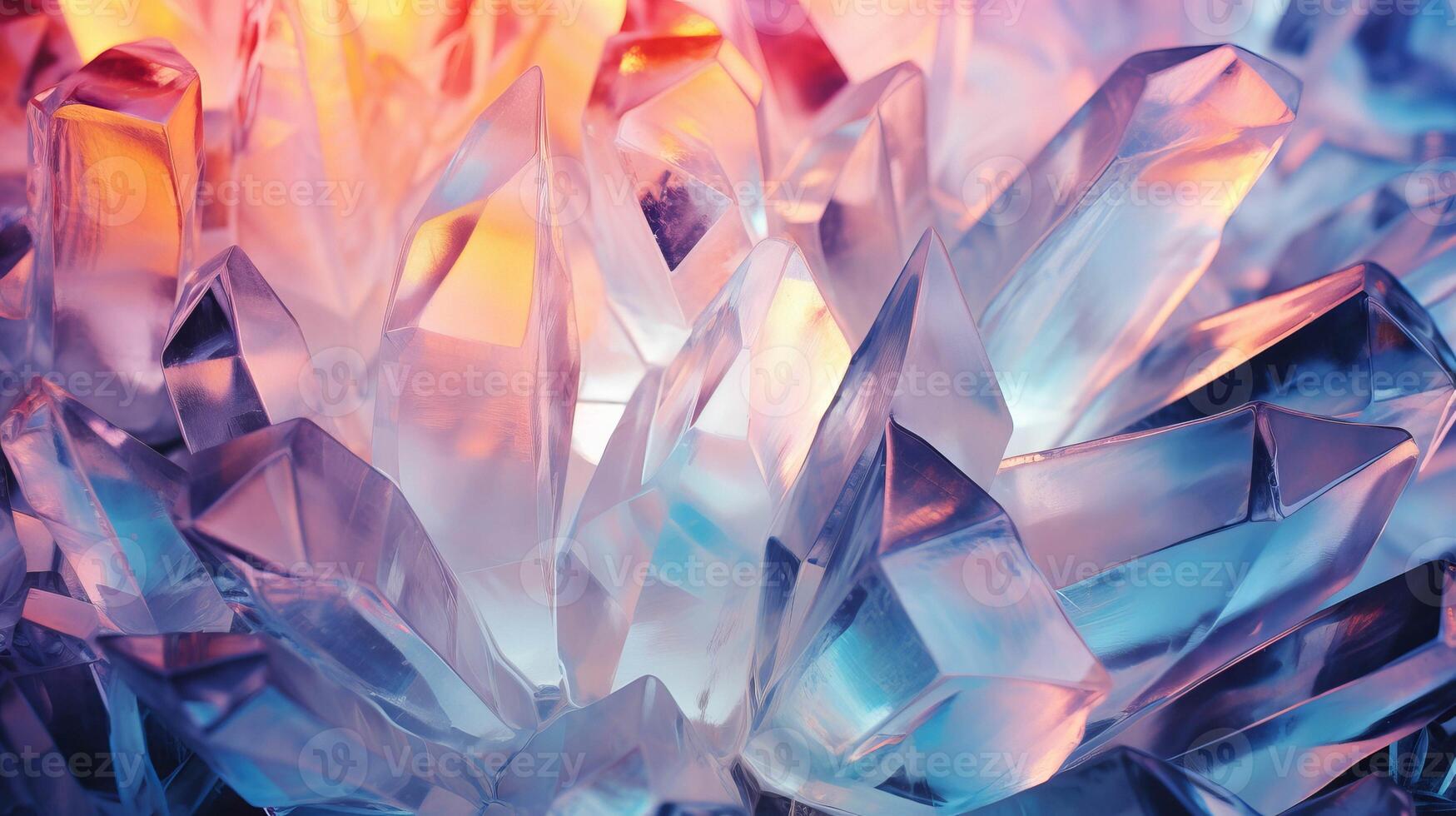 AI generated Gems crystals twinkle with mesmerizing colorful glow creating stunning and abstract backdrop photo