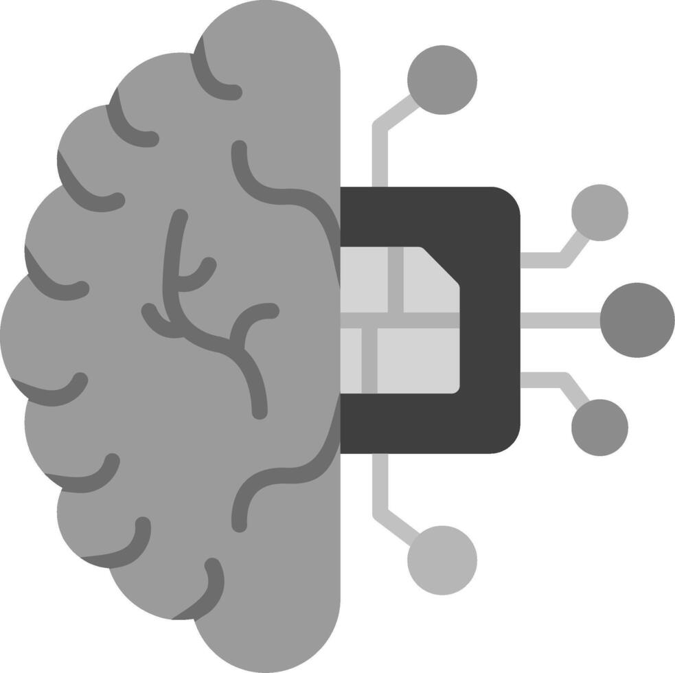 icono de vector de inteligencia artificial