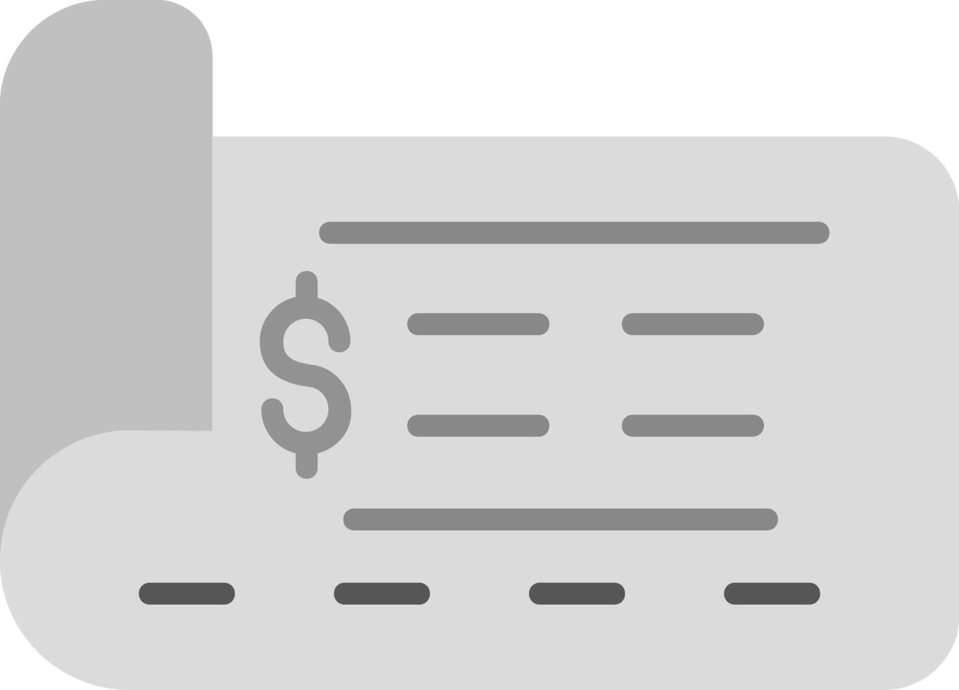 Bank Check Vector Icon