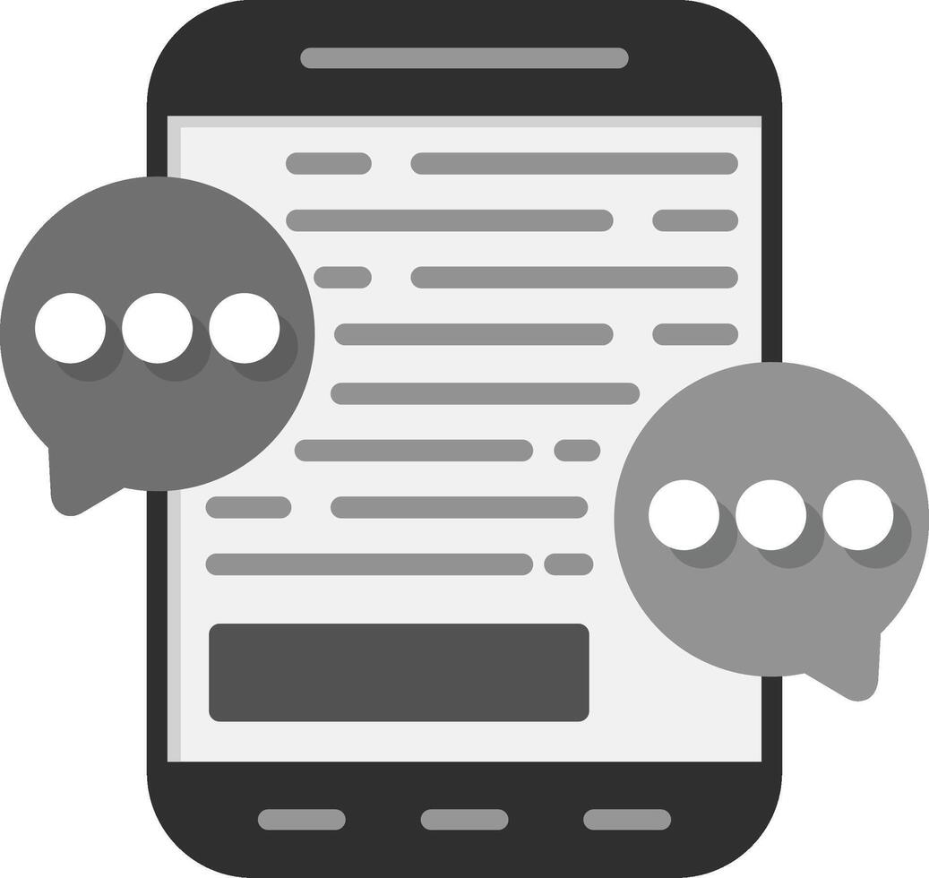 Mobile Chat Vector Icon
