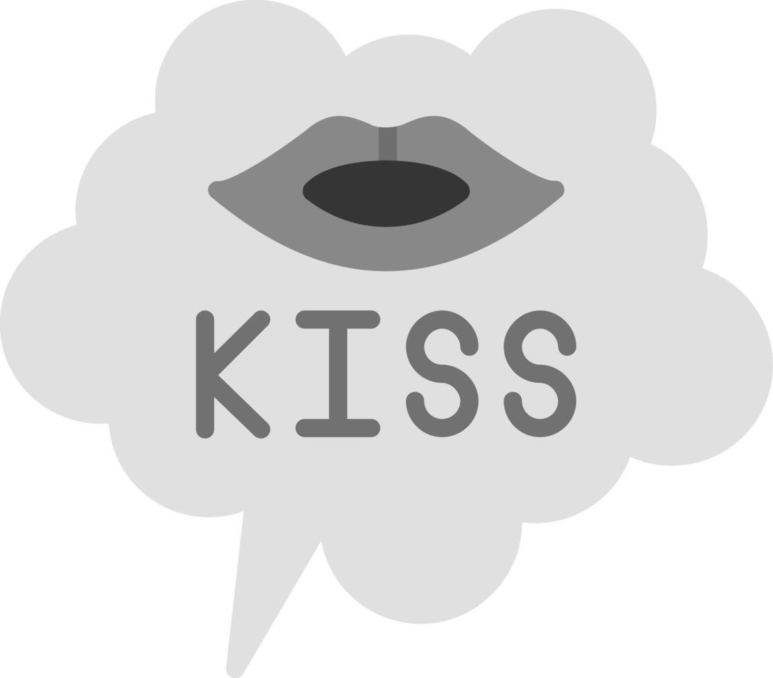 icono de vector de beso