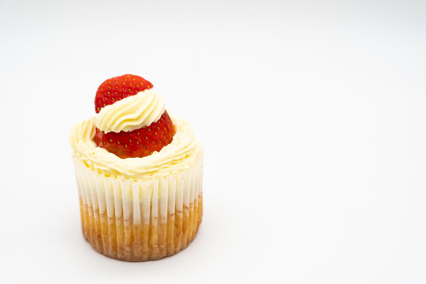 Cupcake isolated on white background. photo