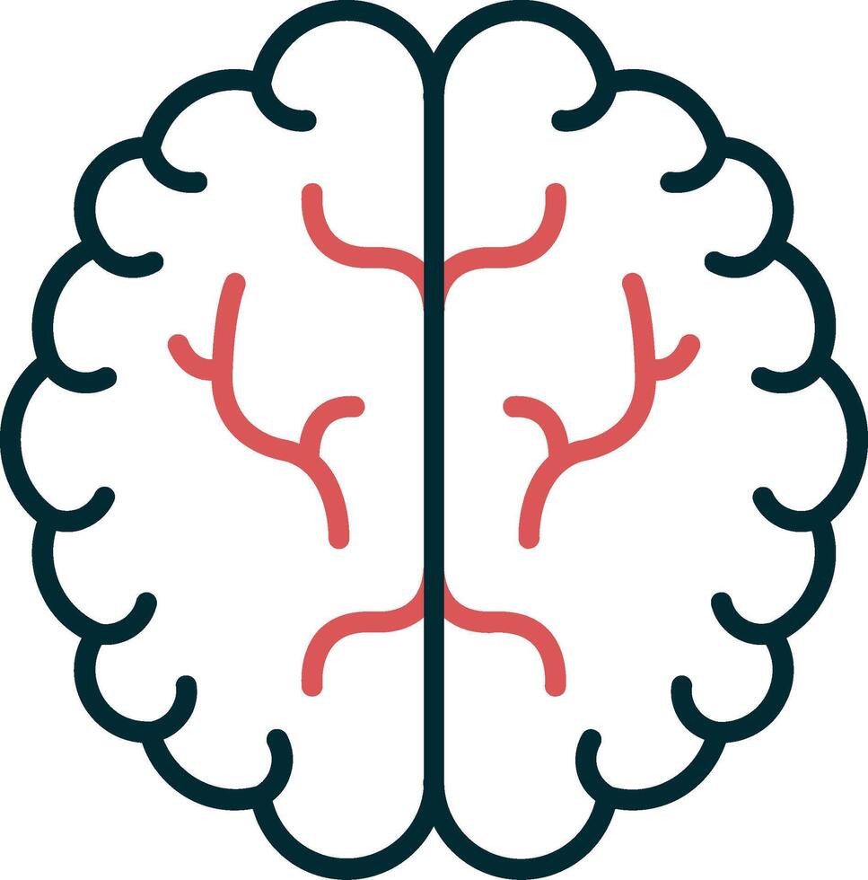 icono de vector de cerebro humano