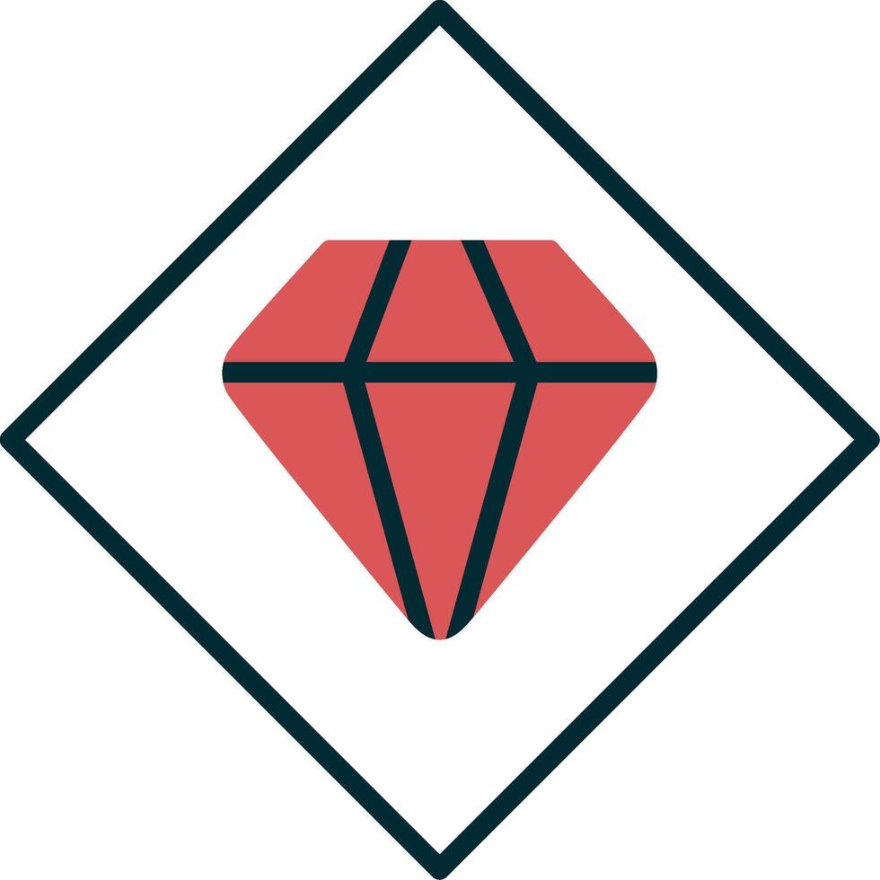 icono de vector de diamante