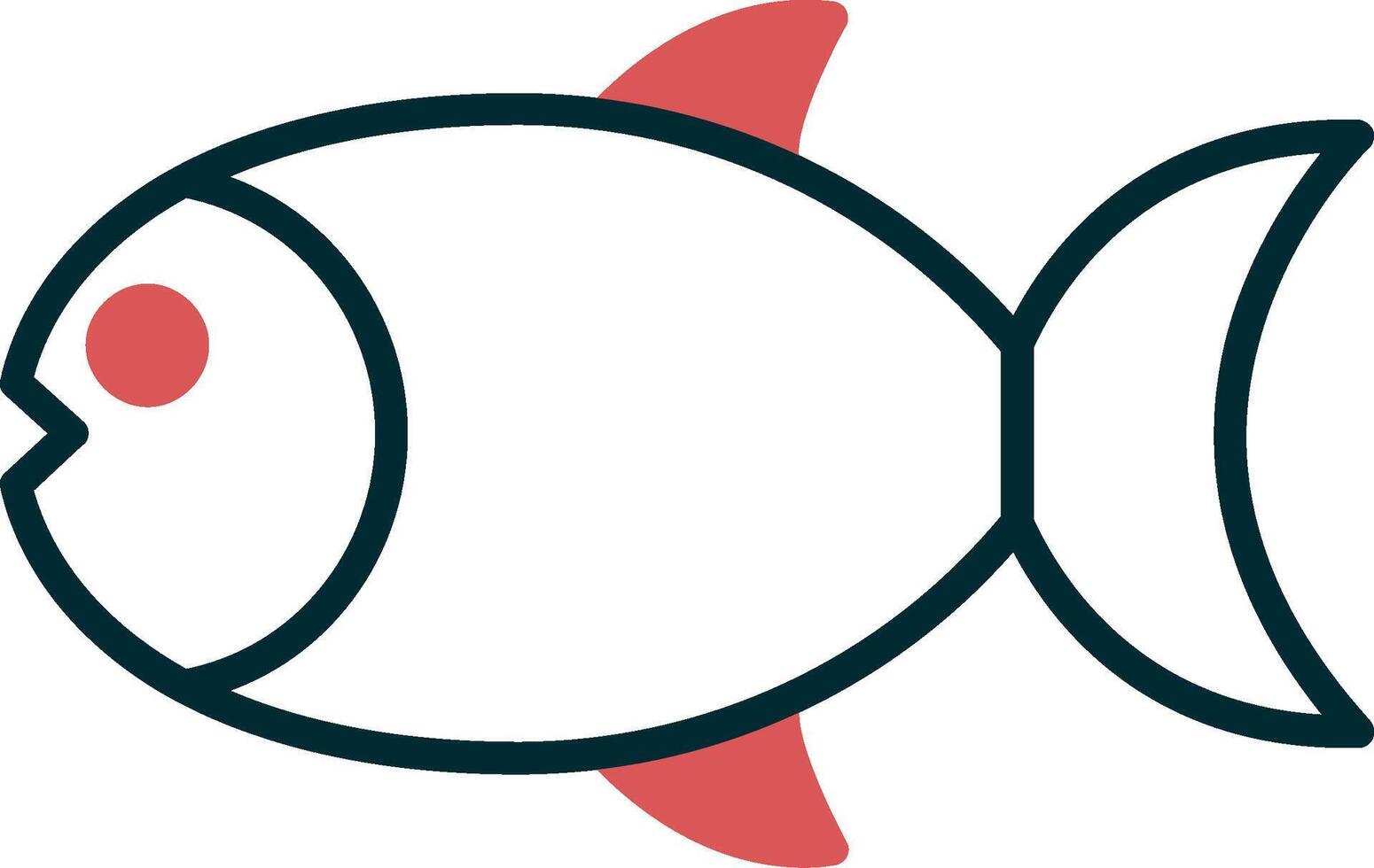 icono de vector de pescado