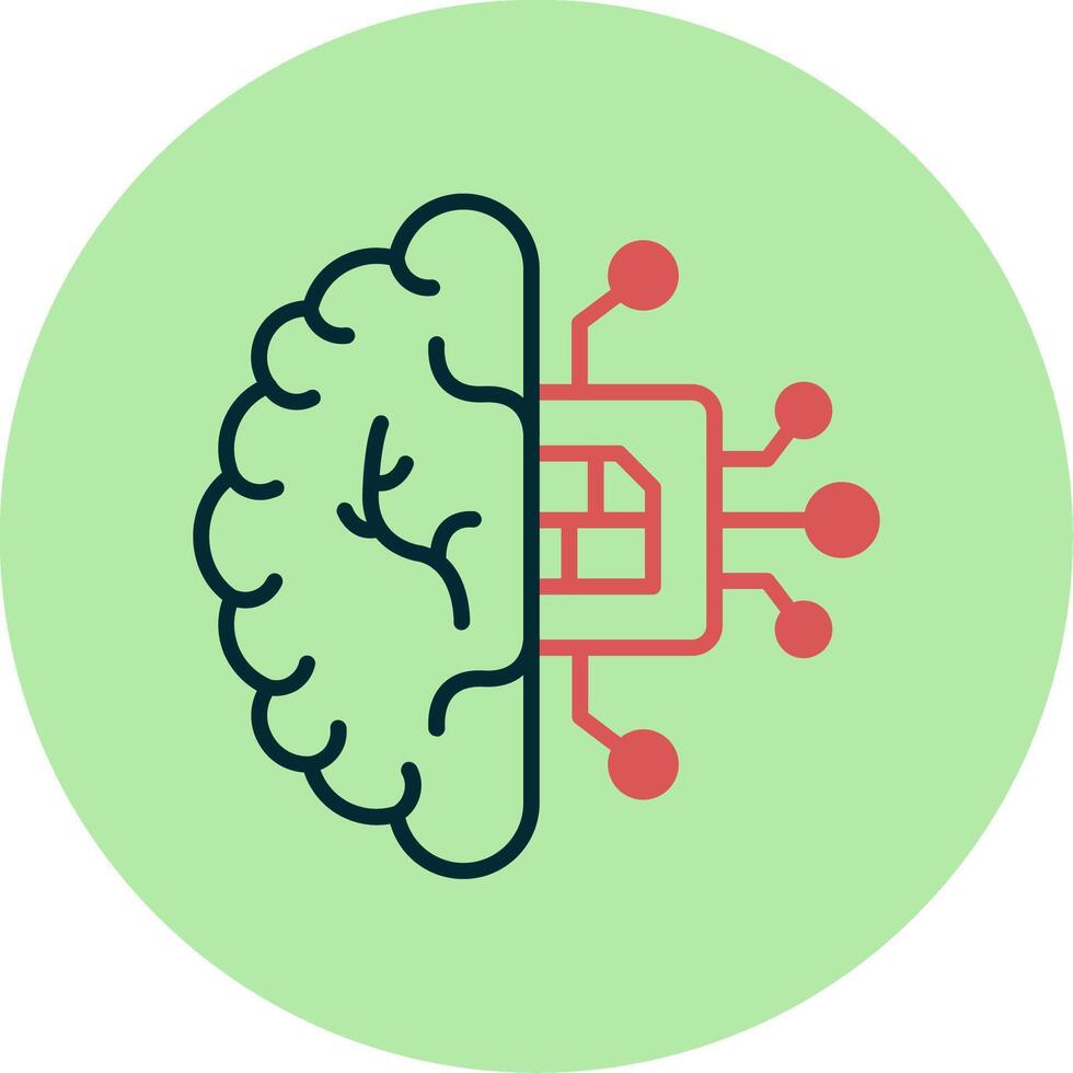 icono de vector de inteligencia artificial