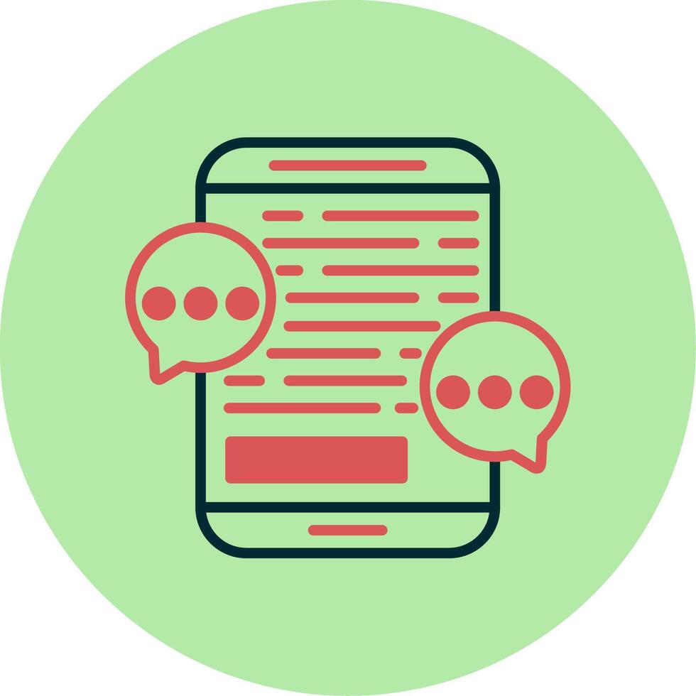 Mobile Chat Vector Icon