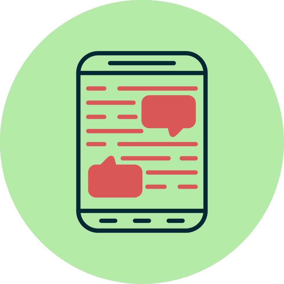 Mobile Chat Vector Icon