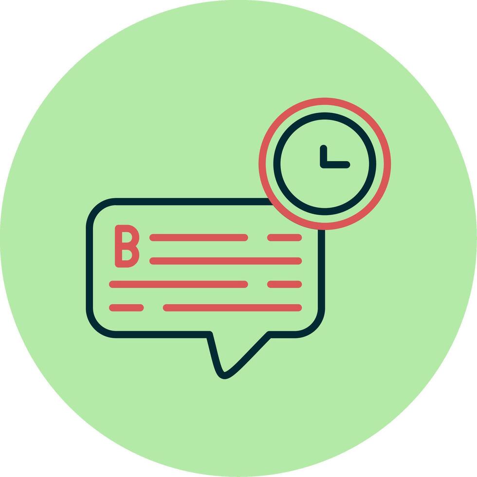 Chat Time Vector Icon