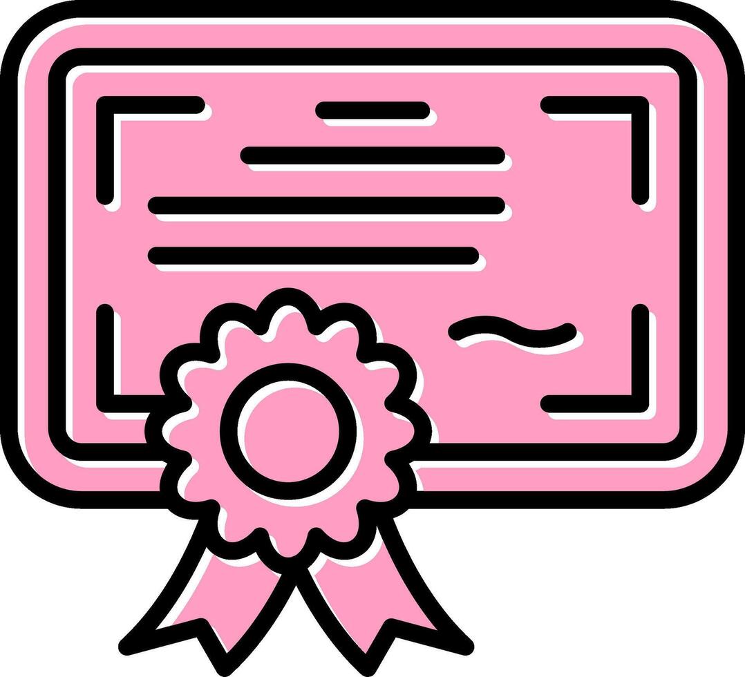 icono de vector de certificado