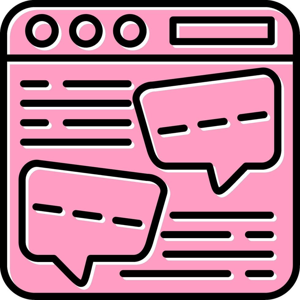 Browser Chat Vector Icon