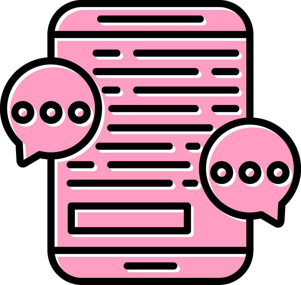 Mobile Chat Vector Icon