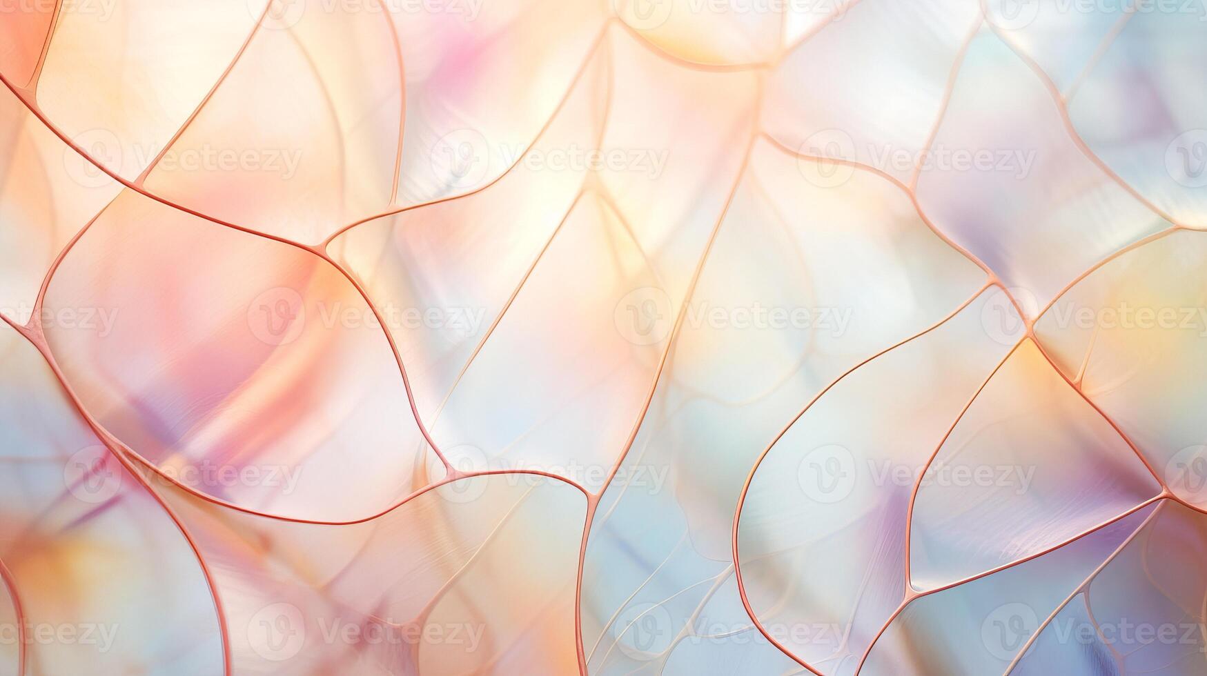 AI generated Abstract delicate multicolored mosaic of frosted glass in soft ambient light photo