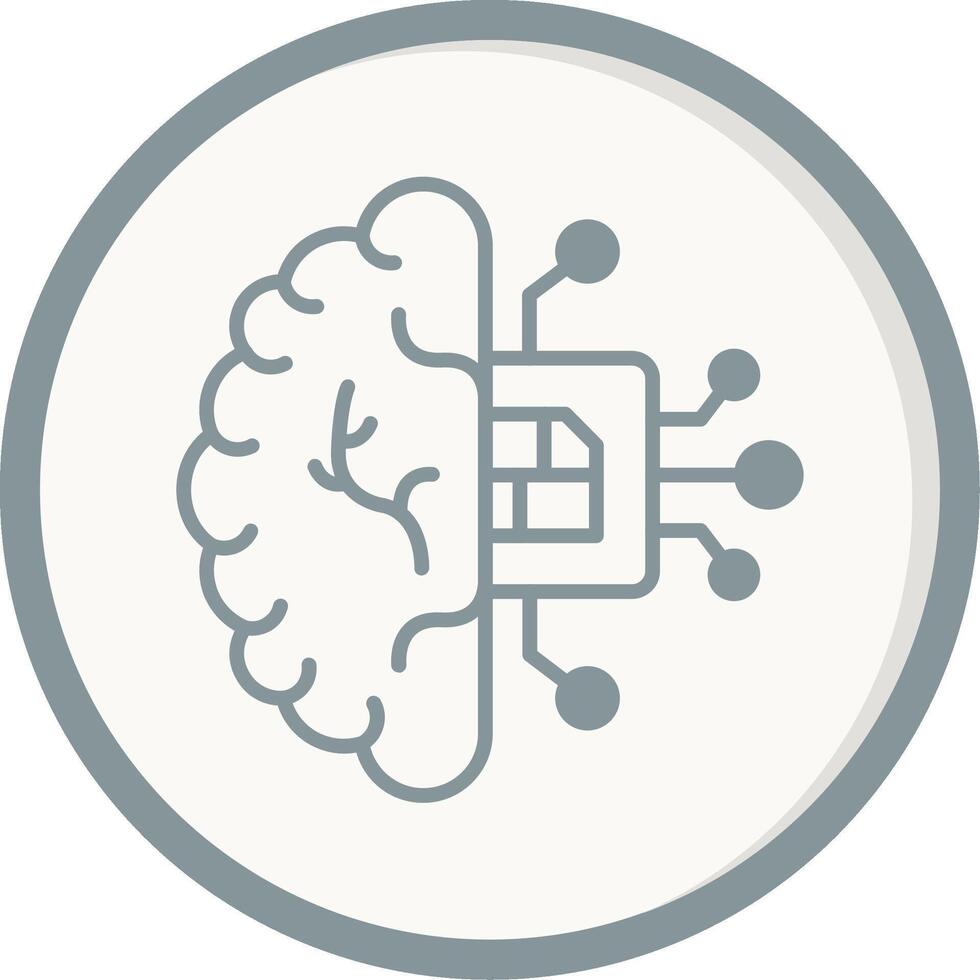 icono de vector de inteligencia artificial