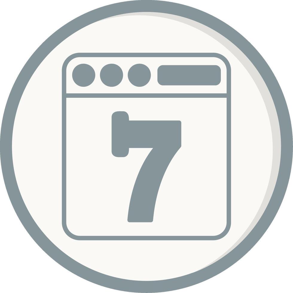 Seven Vector Icon