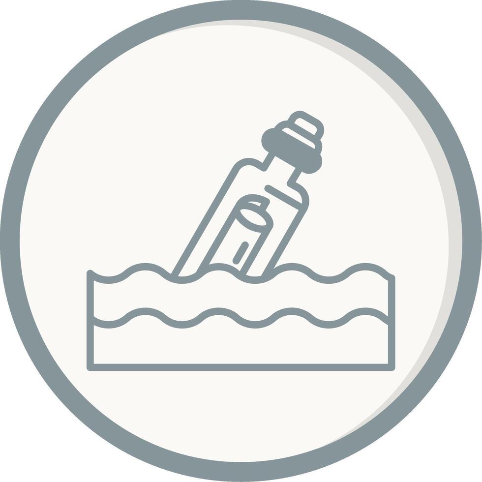 Message In A Bottle Vector Icon