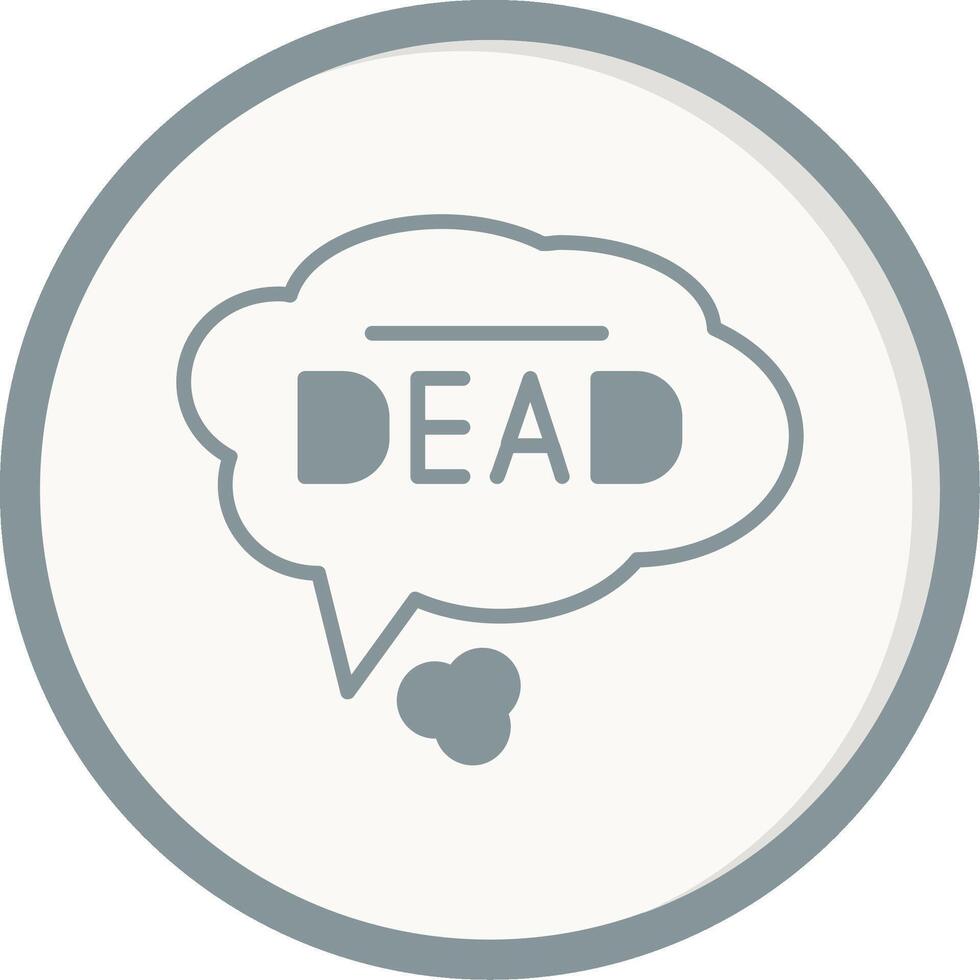 icono de vector muerto