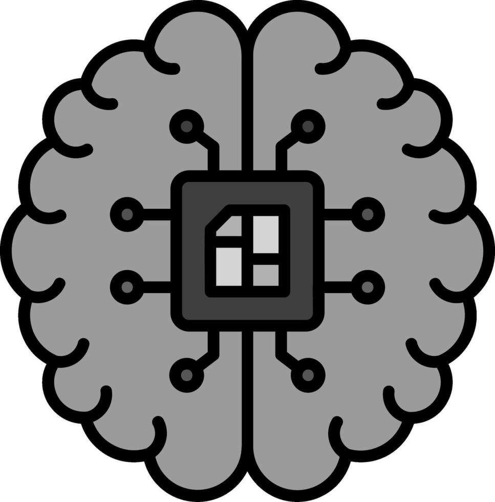 icono de vector de inteligencia artificial