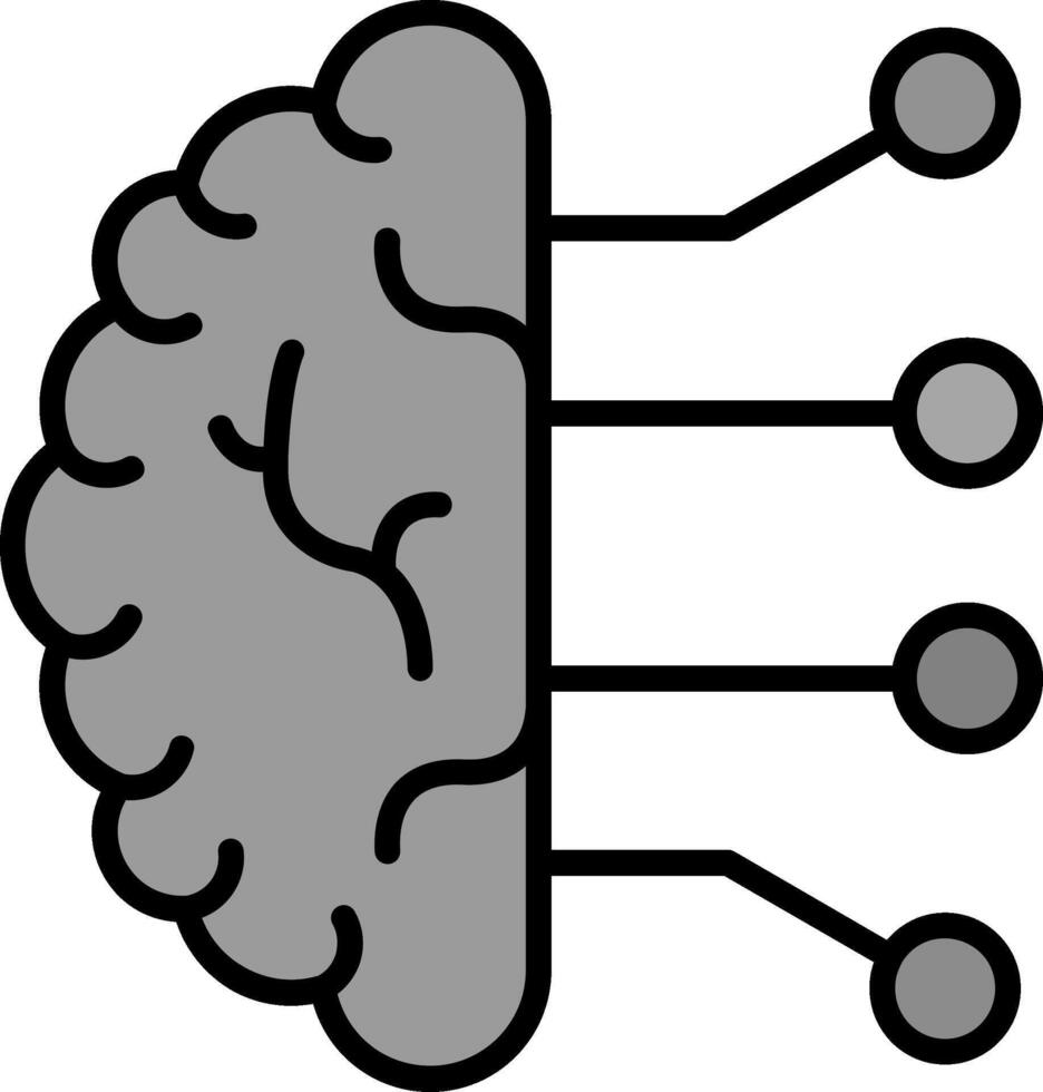 icono de vector de inteligencia artificial