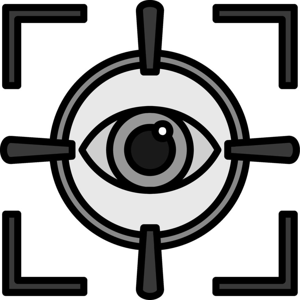 icono de vector de exploración ocular