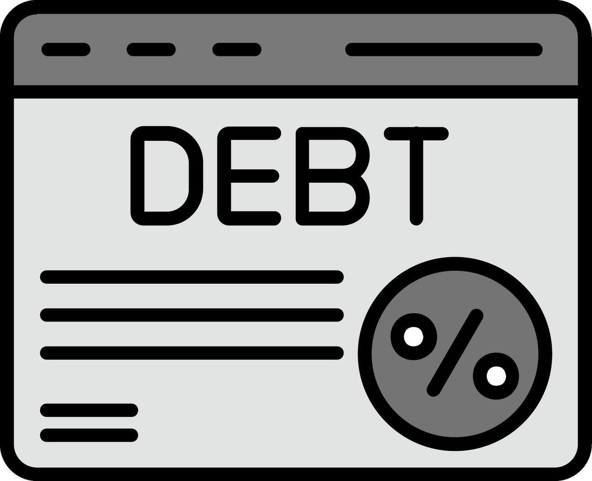 Debt Vector Icon