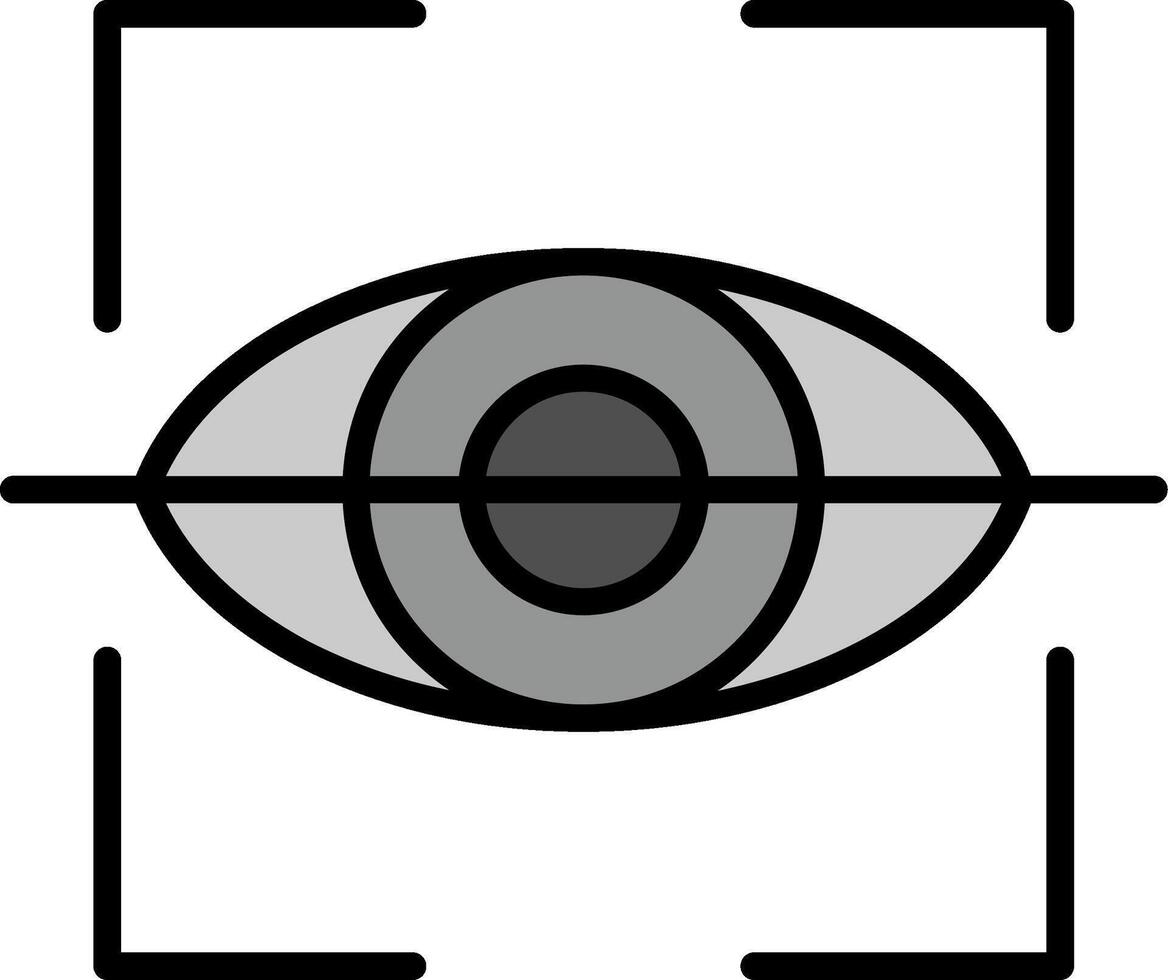 de retina escáner vector icono