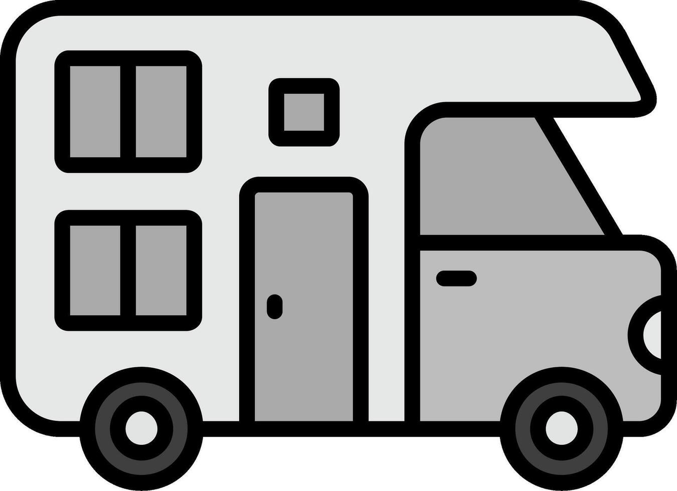 Camper Van Vector Icon