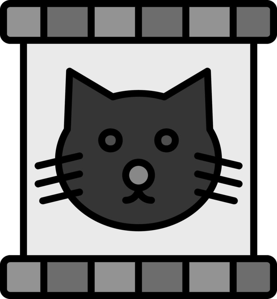 gato comida vector icono