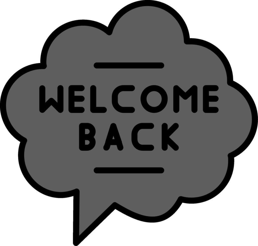 Welcome Back Vector Icon