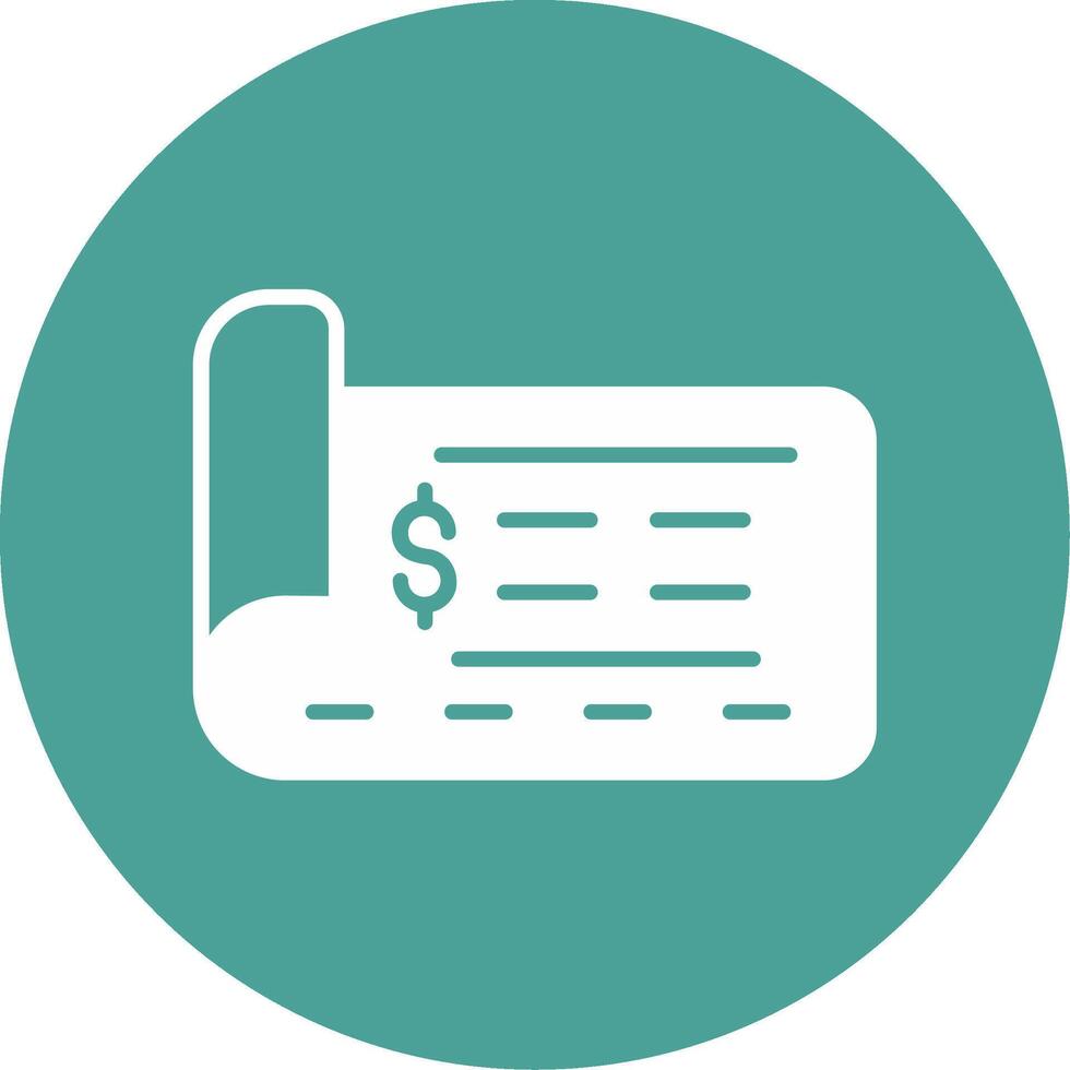 Bank Check Vector Icon