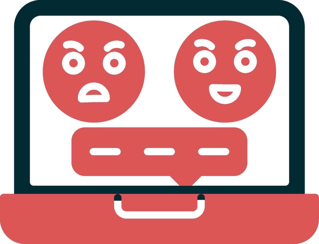 Laptop Chat Vector Icon