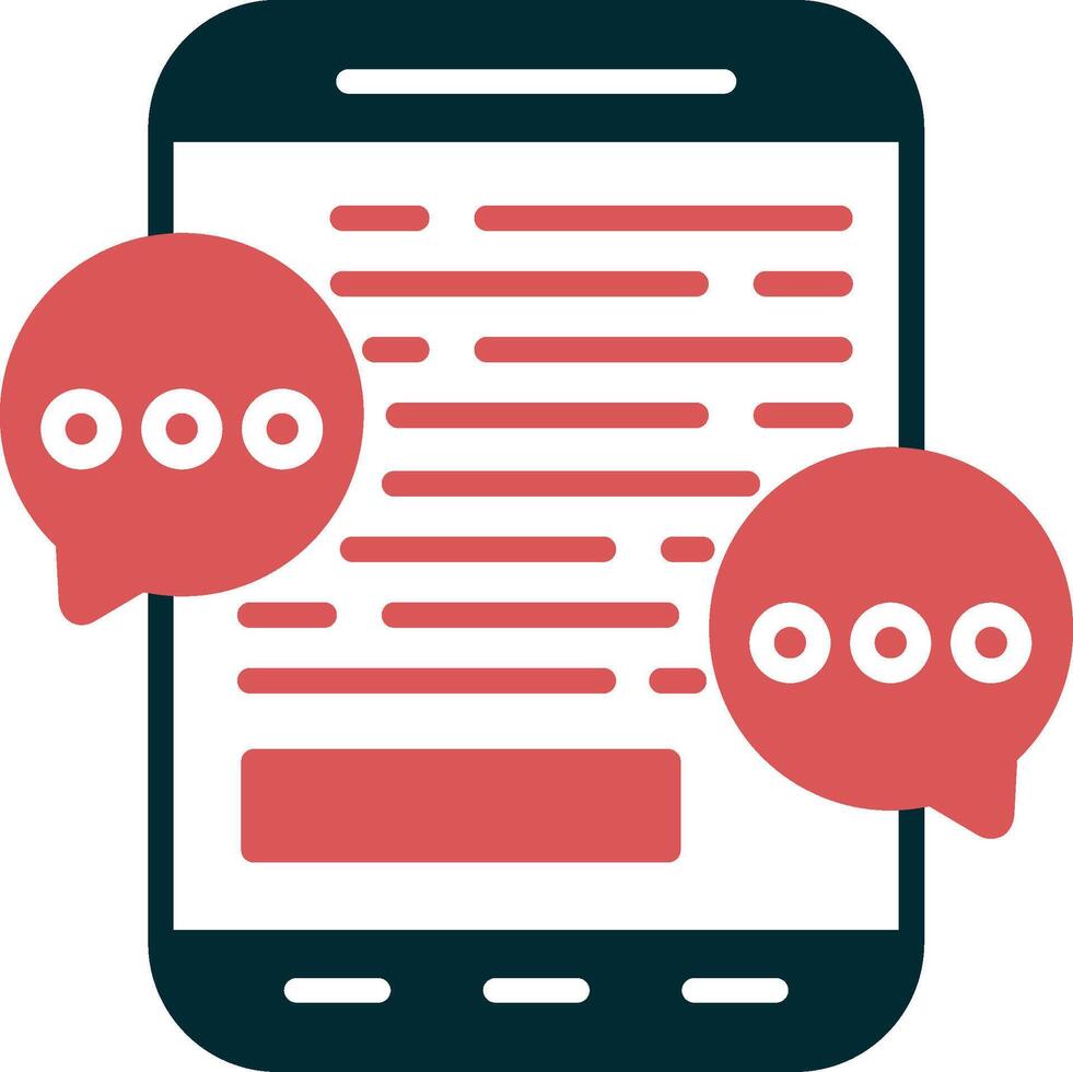 Mobile Chat Vector Icon