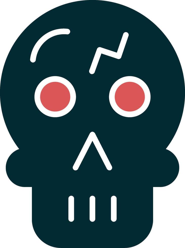 icono de vector de calavera