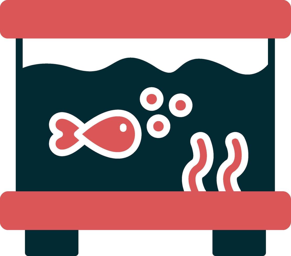 pescado tanque vector icono