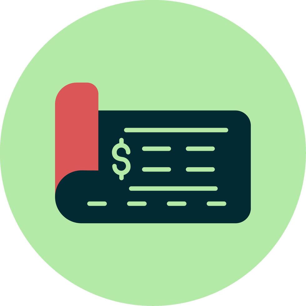 Bank Check Vector Icon