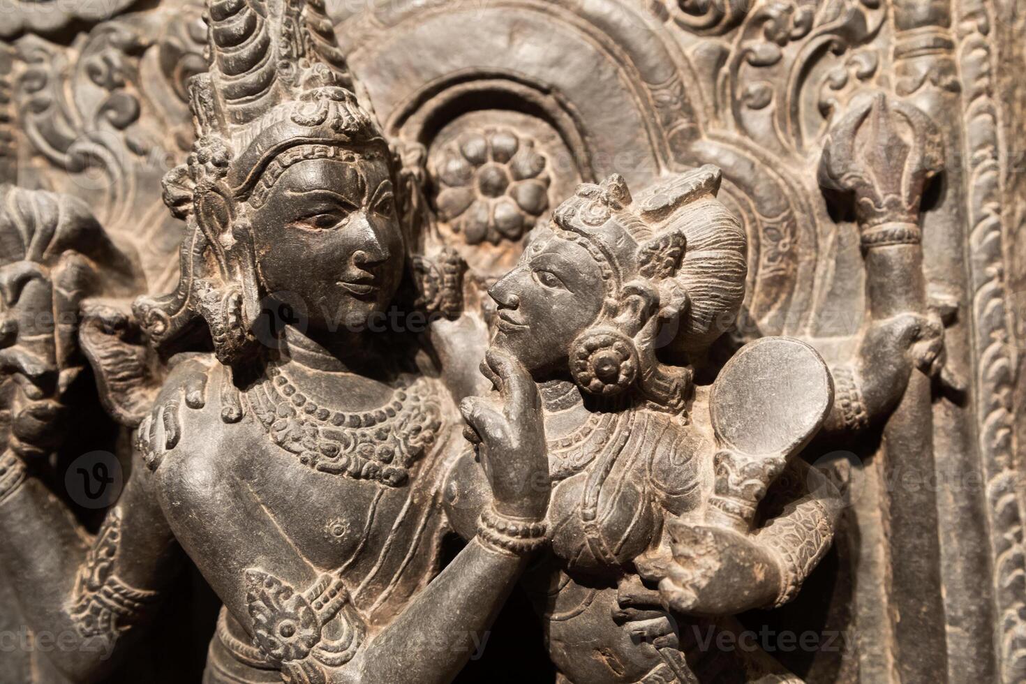 Shiva and Parvati, Hinduism religion, couple symbol of love and devotion - traditional practice of sex, tantra and kamasutra photo