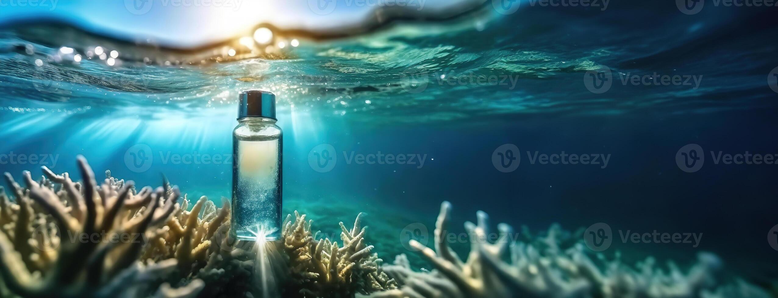 AI Generated Pure sunlight rays piercing through a crisp blue sky photo